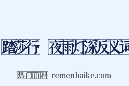 踏莎行·夜雨灯深反义词是什么意思的图片